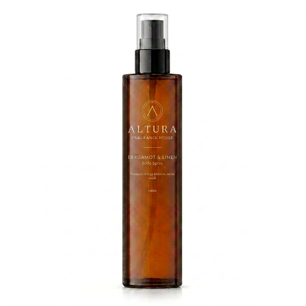 Bergamot Linen body spray bottle