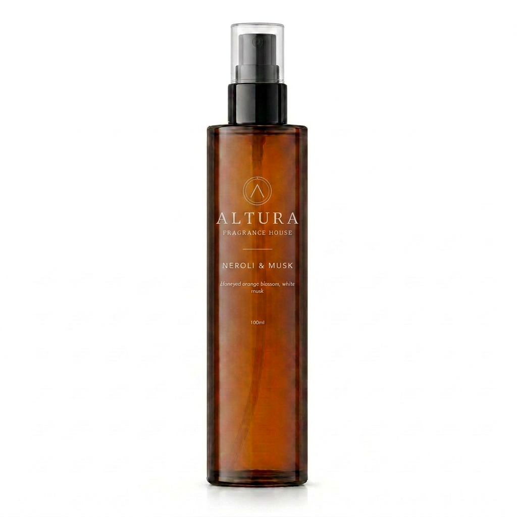 Neroli & Musk body spray bottle