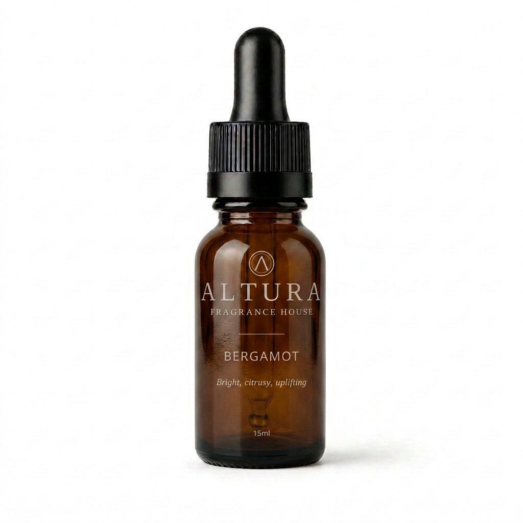 Bergamot essential oil bottle