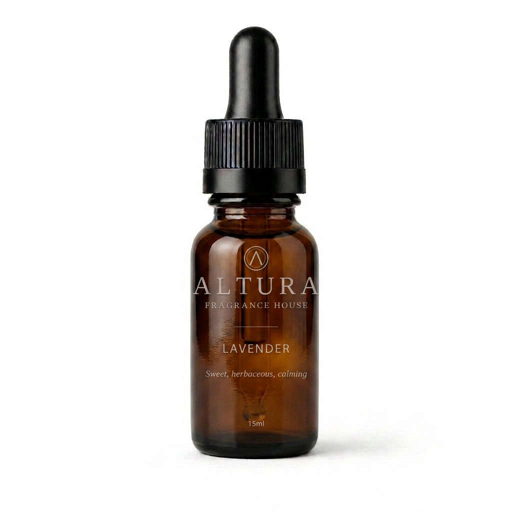 Lavender essential oil bottle