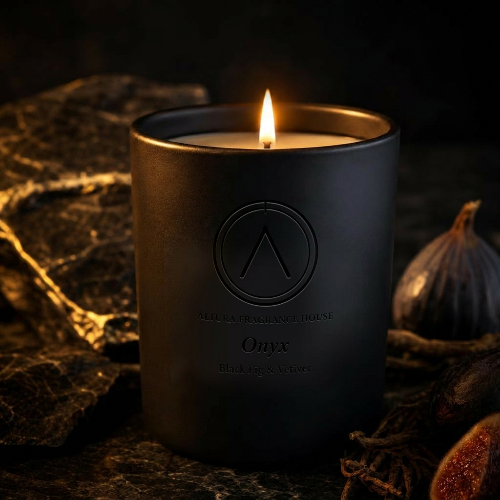 Onyx Black Fig & Vetiver palm wax candle