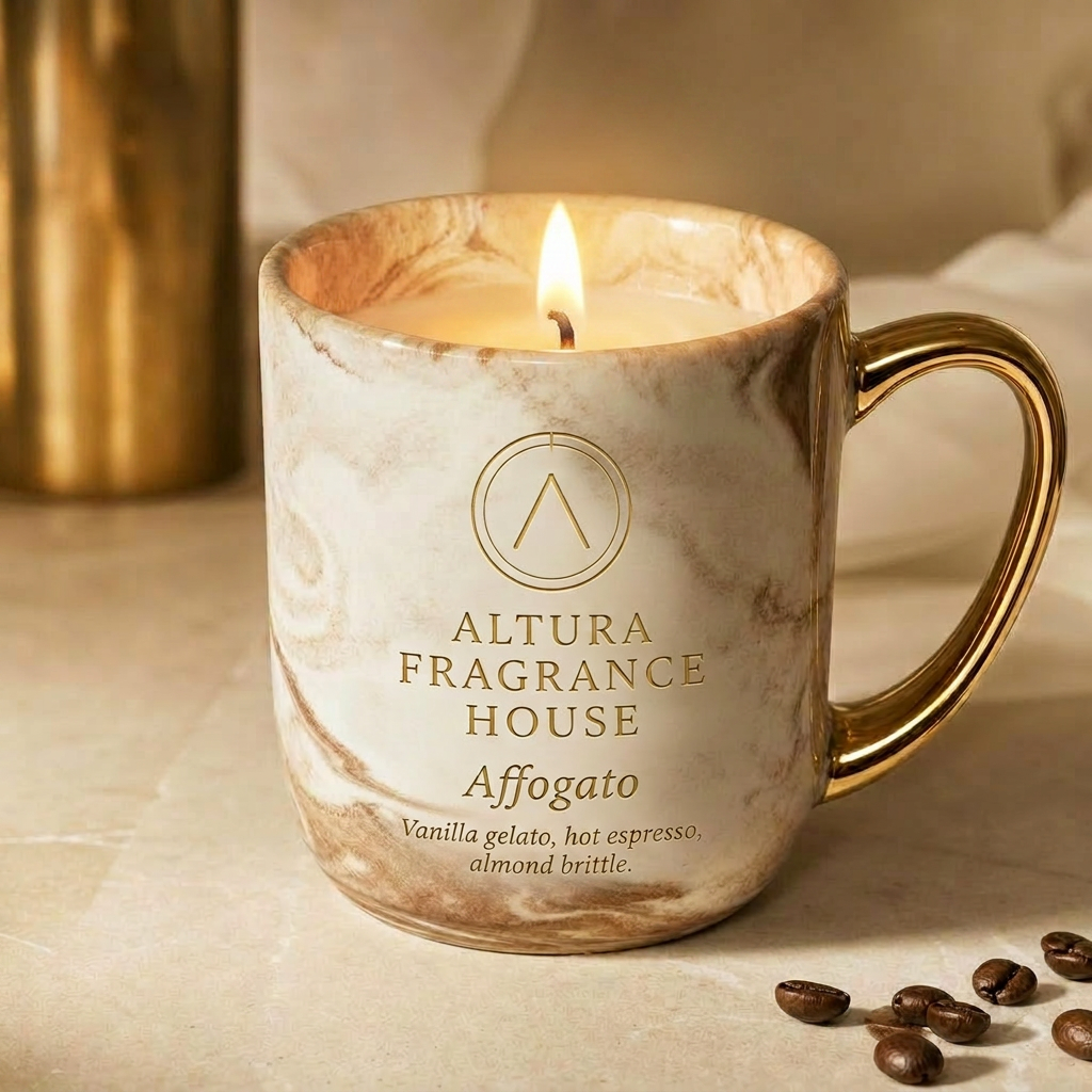 Affogato Espresso & Cream palm wax candle