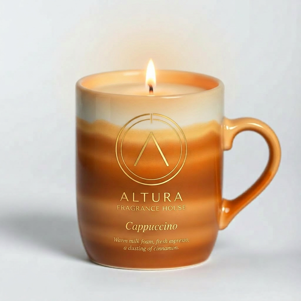 Cappuccino Steamed Milk & Coffee palm wax candle