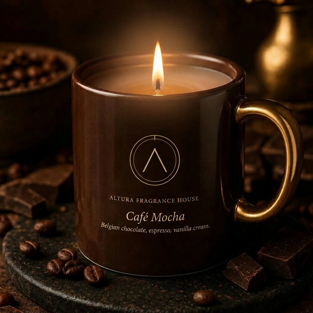 Café Mocha Mocha & Dark Chocolate palm wax candle