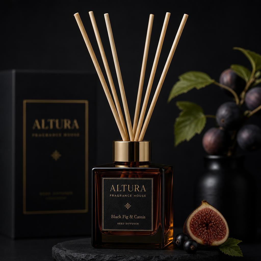 Black Fig & Cassis reed diffuser bottle
