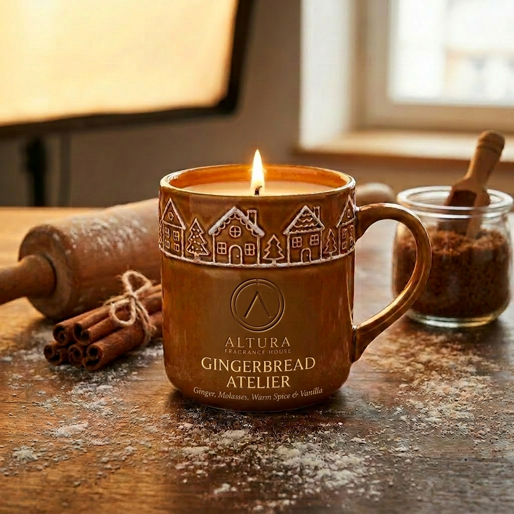 Gingerbread Atelier candle mug