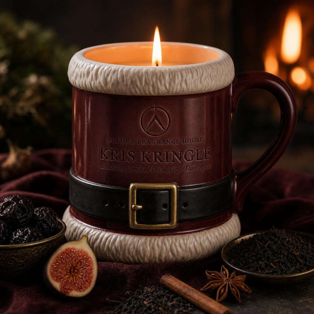 Kris Kringle candle mug