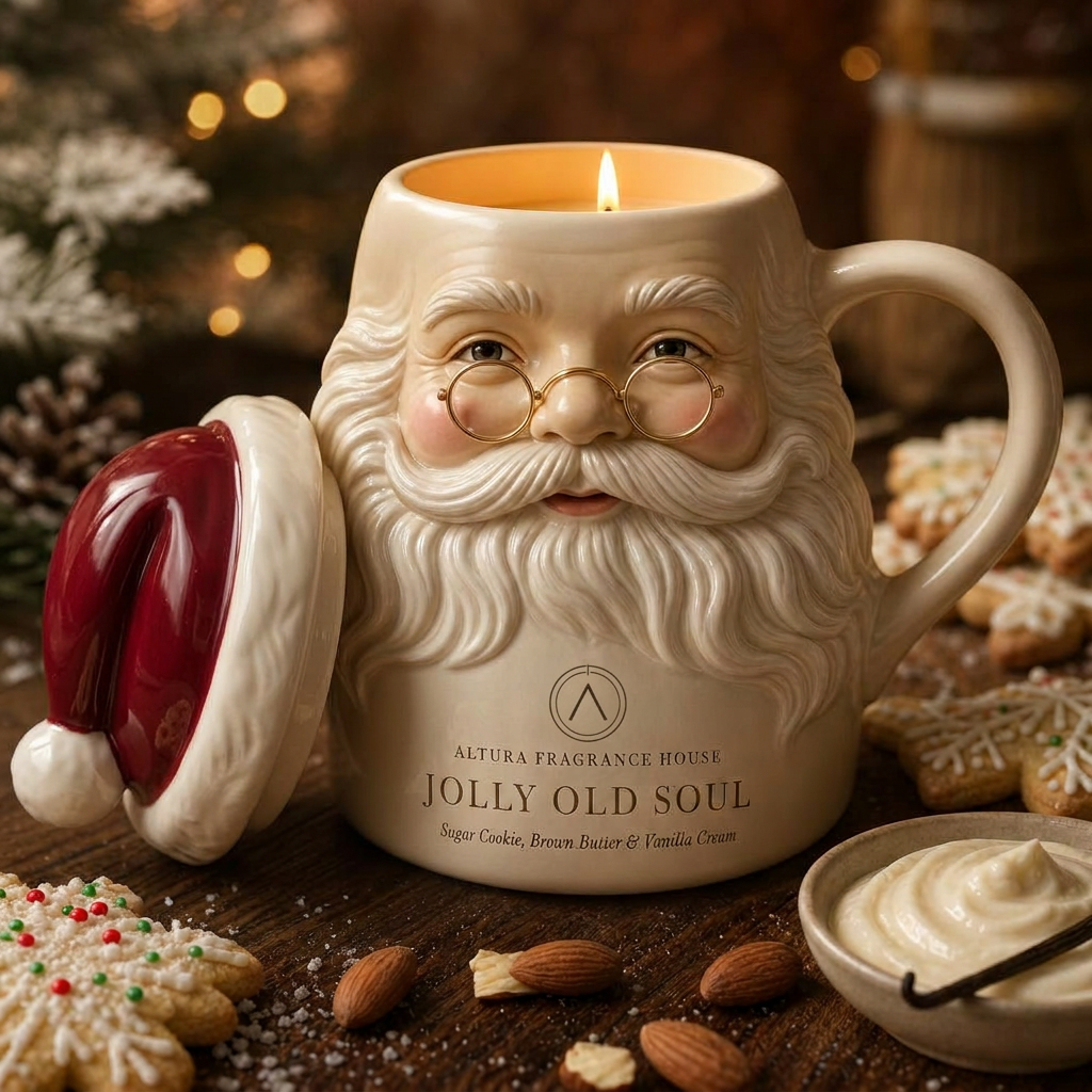 Christmas seasonal candle mug by Altura Fragrance House