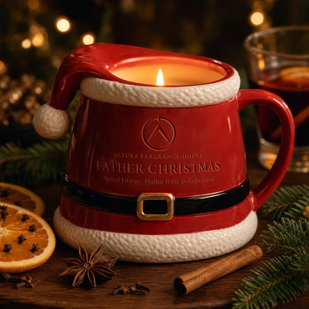 Father Christmas candle mug