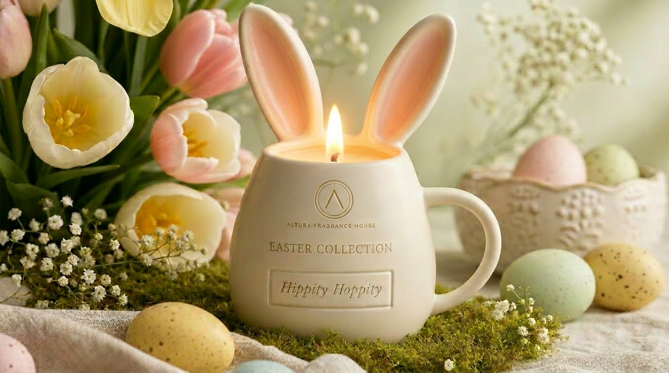 Easter seasonal candle mug by Altura Fragrance House