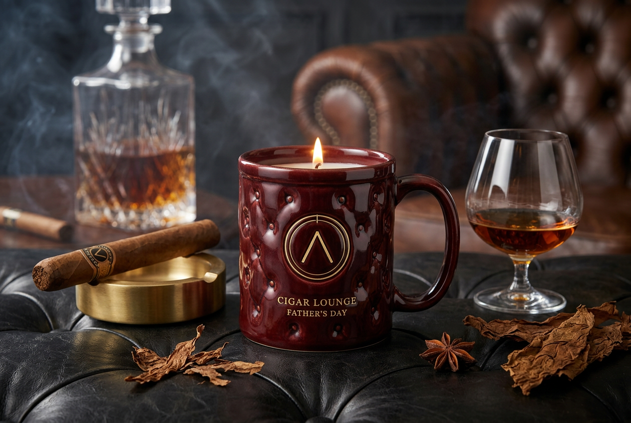 Cigar Lounge candle mug