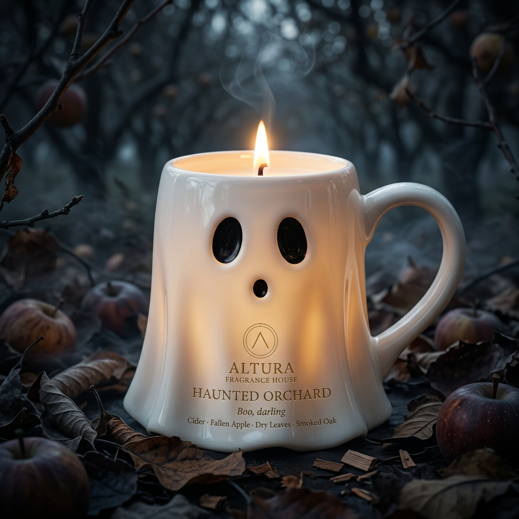Haunted Orchard candle mug
