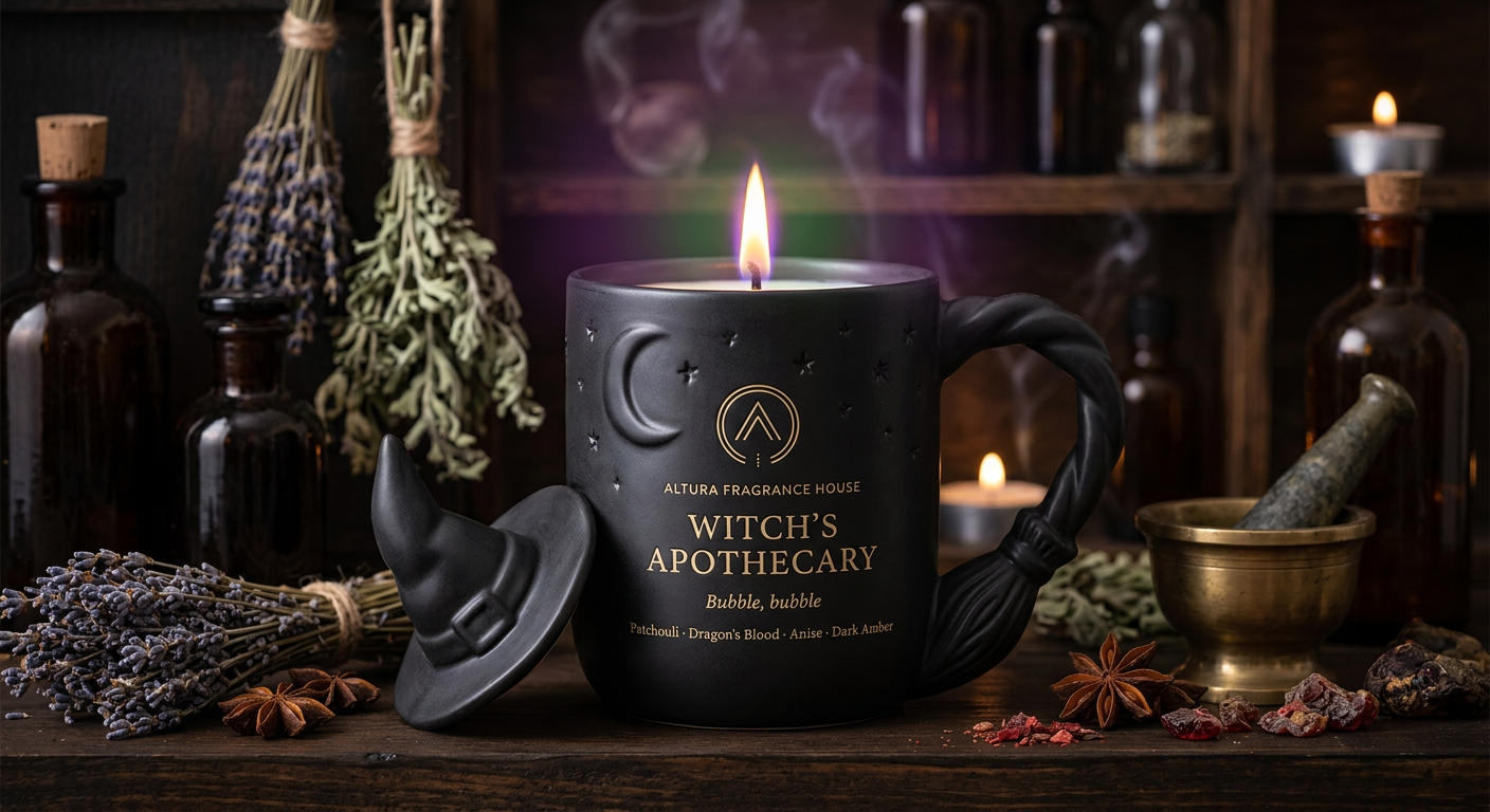 Witch's Apothecary candle mug