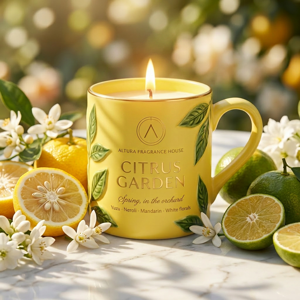 Citrus Garden candle mug