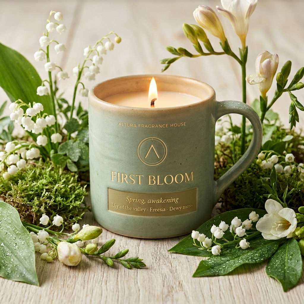 First Bloom candle mug