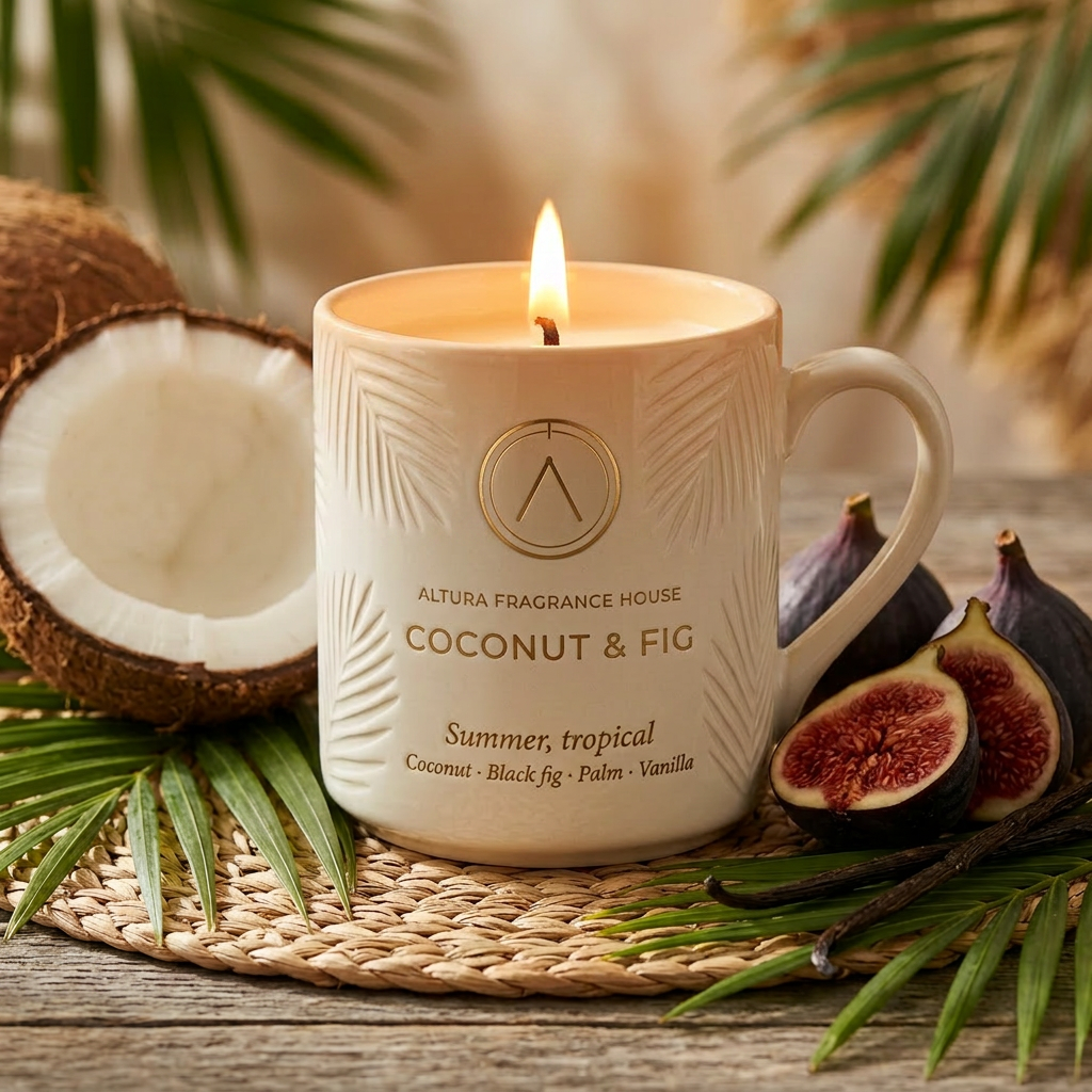 Coconut & Fig candle mug
