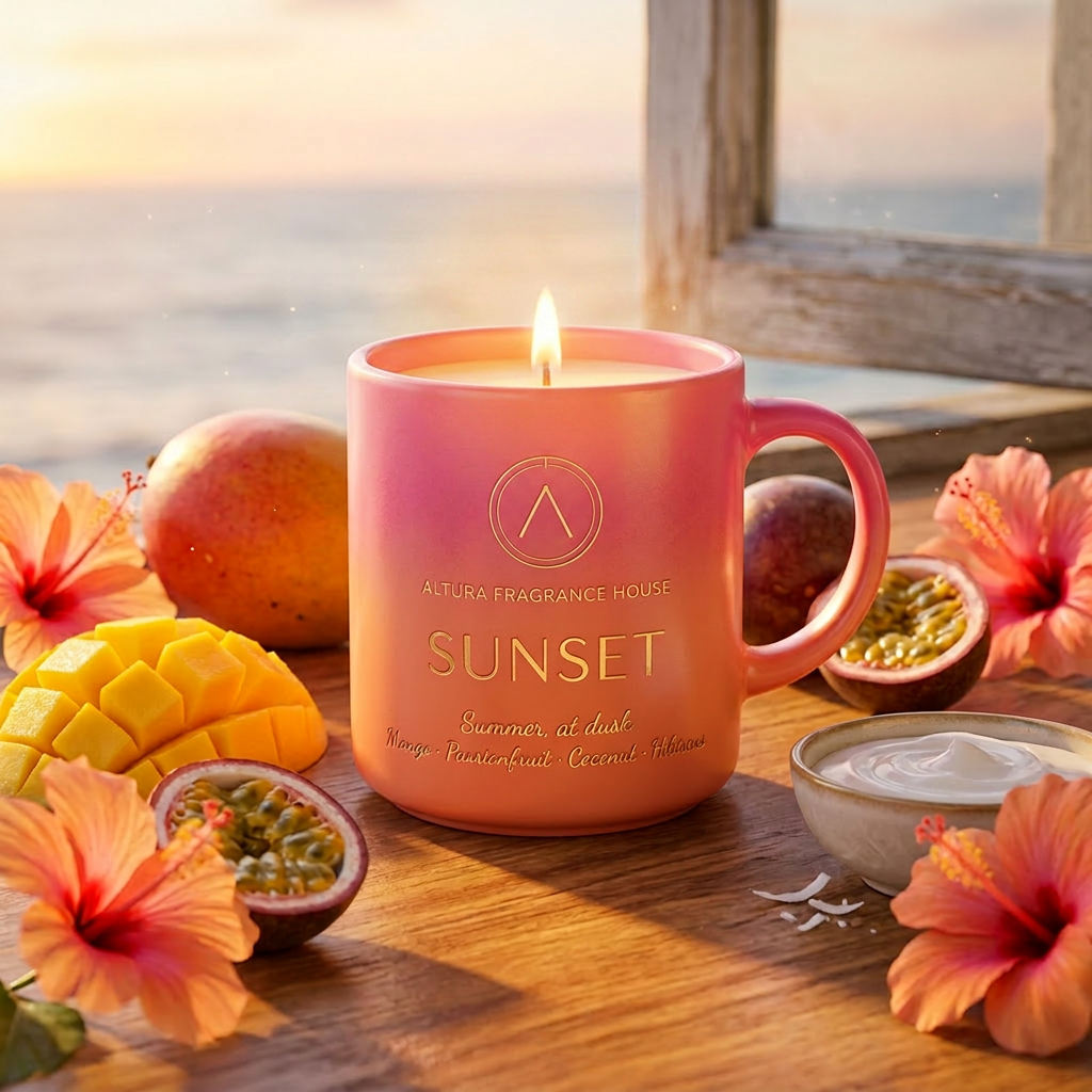 Sunset candle mug