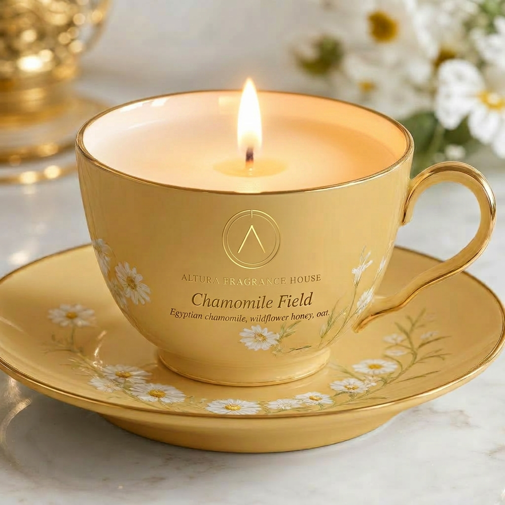 Chamomile Field Chamomile & Honey palm wax candle