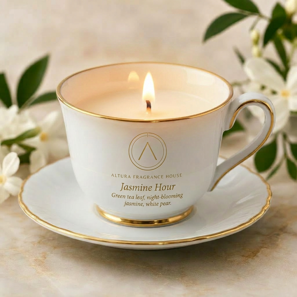 Jasmine Hour Jasmine Green palm wax candle