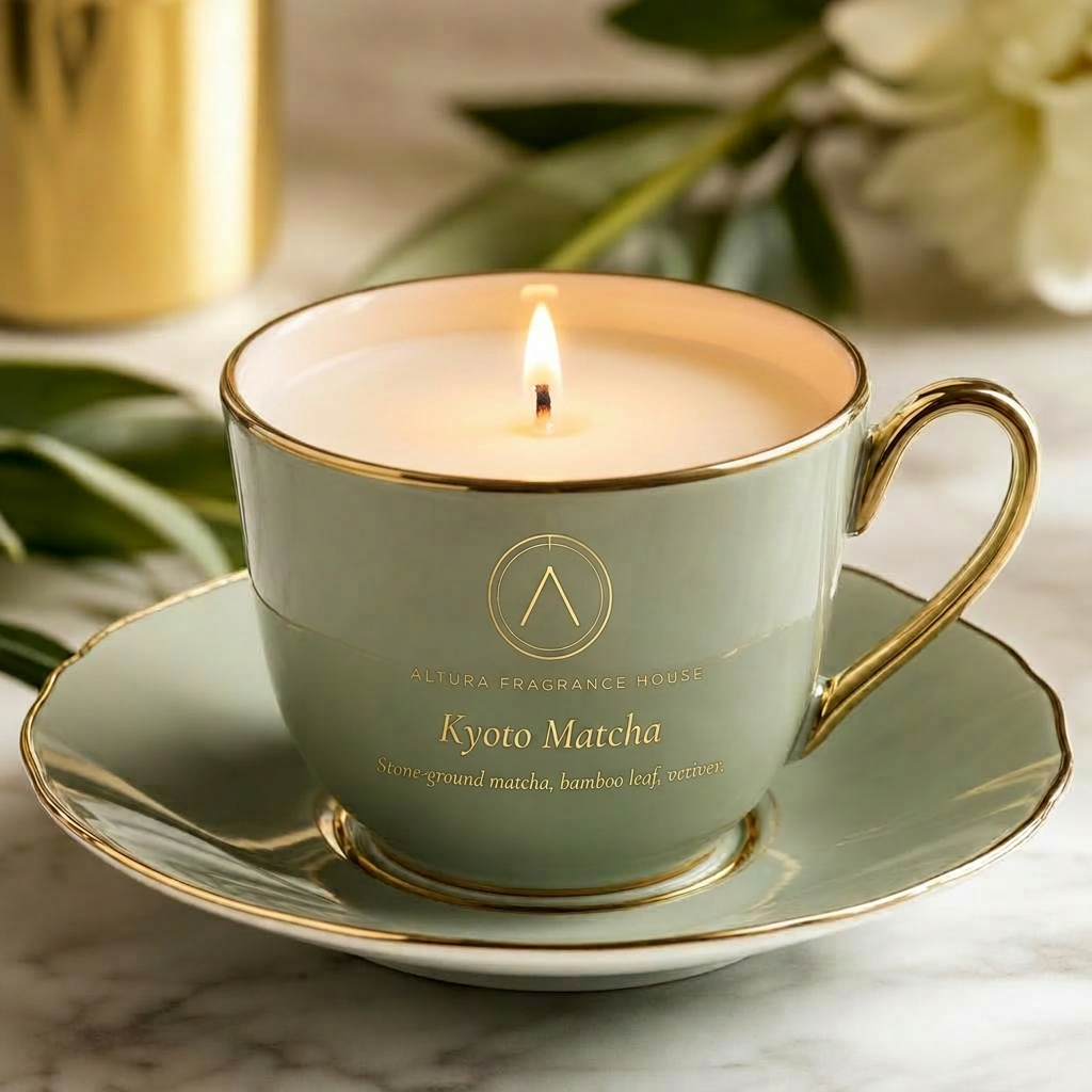 Kyoto Matcha Matcha & Bamboo palm wax candle